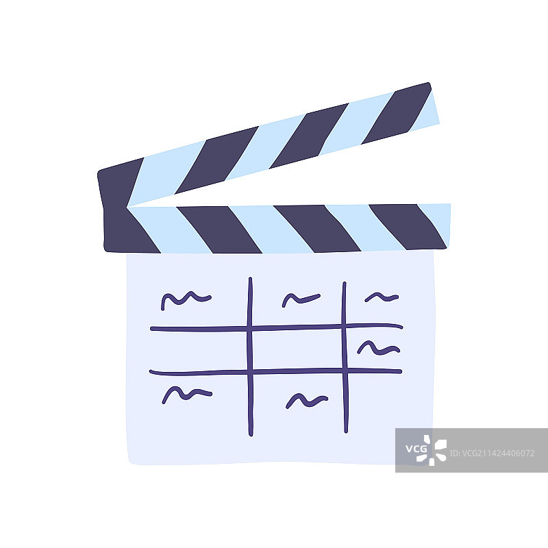 卡通彩色电影场记板图片素材