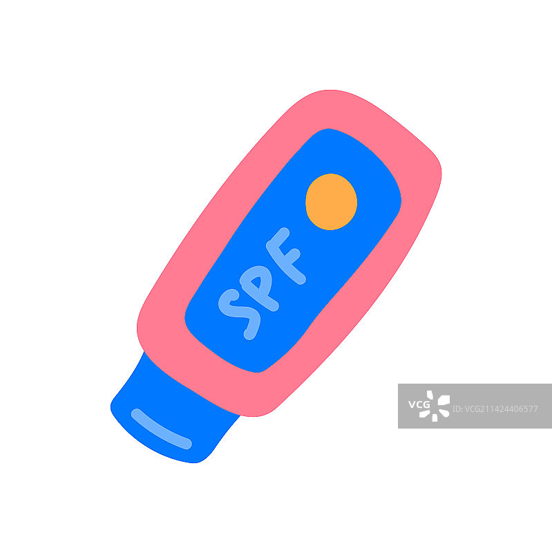 卡通彩色防晒保湿乳液霜图片素材