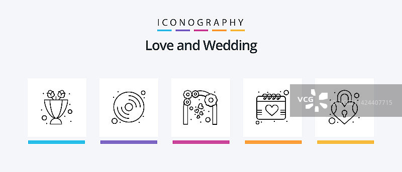 婚礼线稿图标包5图片素材