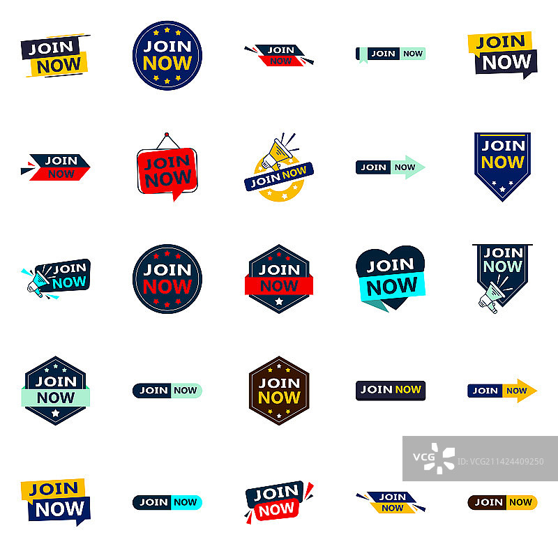 立即加入25个现代排版元素图片素材