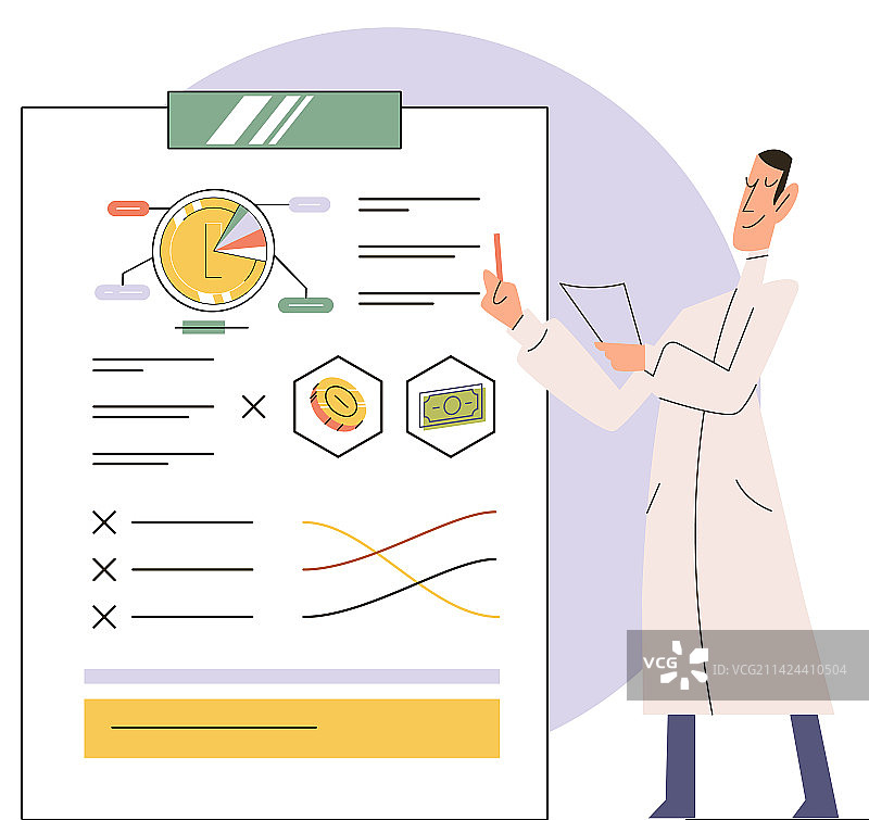 规划财务预算：男人分析财务图片素材
