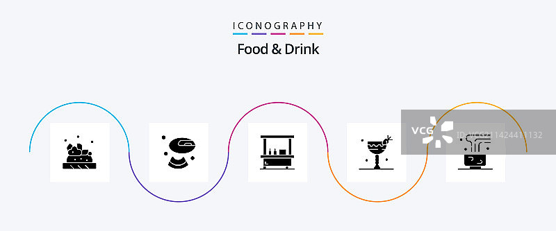 食品和饮料字形5图标包（含食品）图片素材
