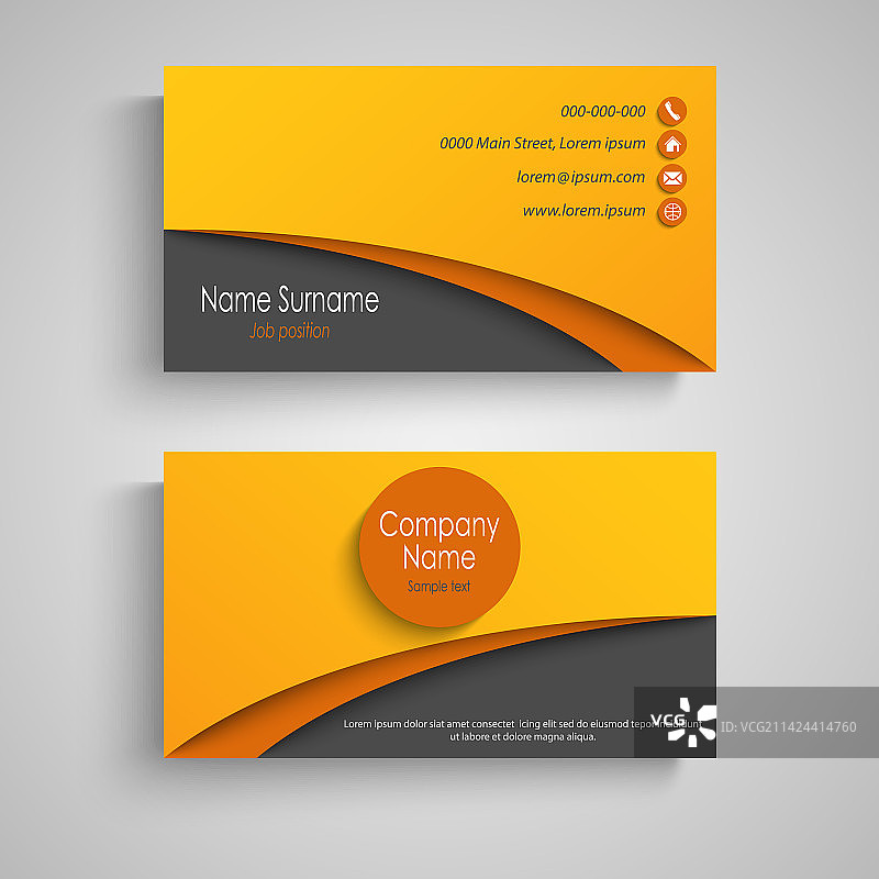 彩色拱形设计的名片图片素材