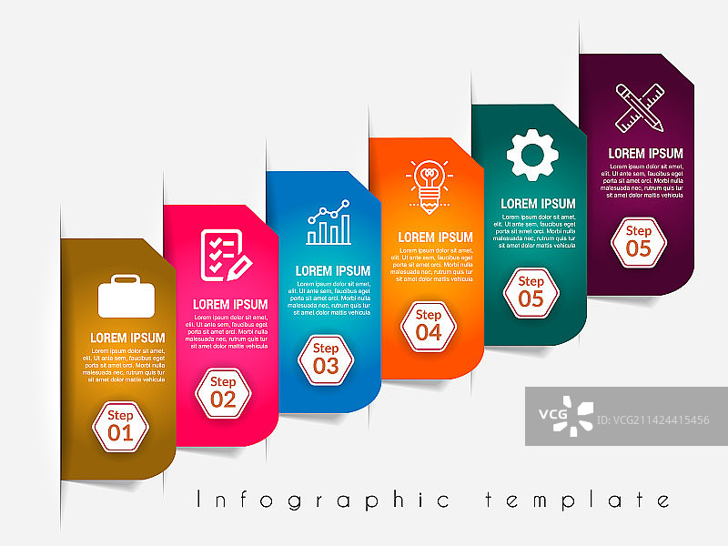 商务信息图表模板：圆形设计图片素材