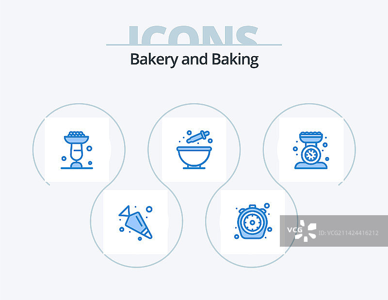 蓝色烘焙图标包5之烘焙设计图片素材