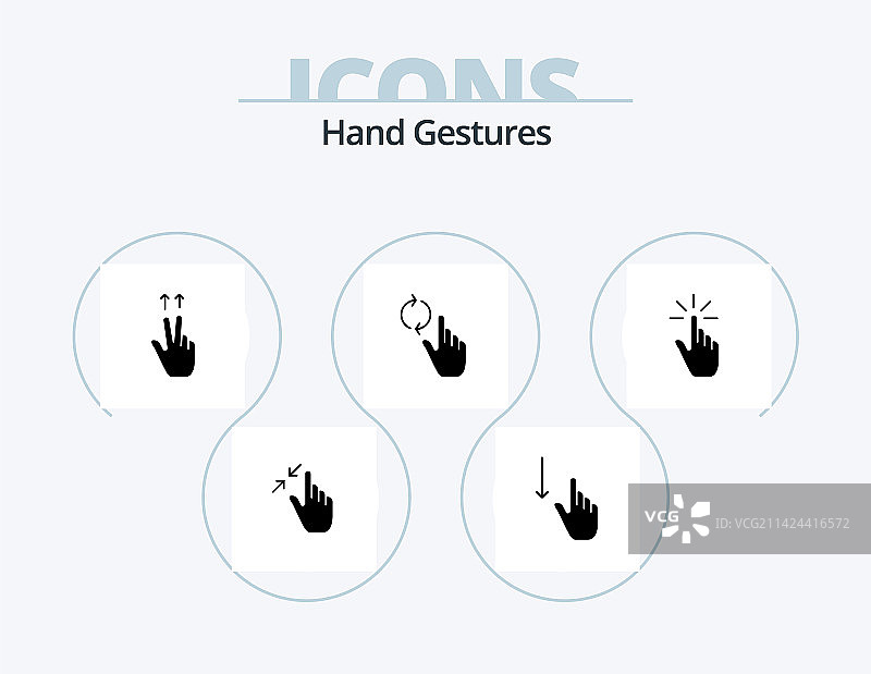 手势字形图标包：点击图片素材
