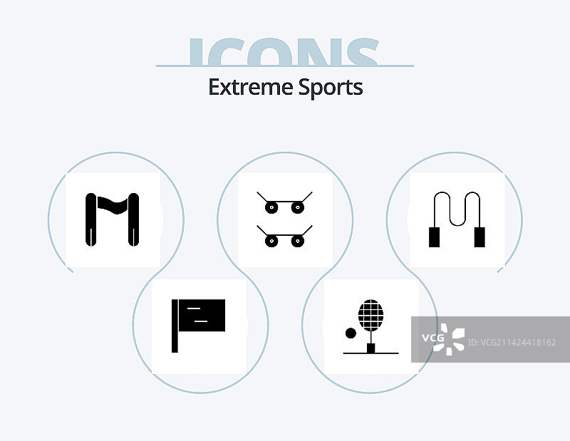 运动标志符号图标包（5个图标设计）图片素材