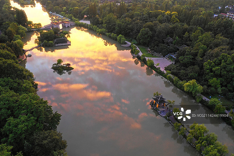 醉美钓鱼台+江苏省江苏省扬州市刊江区瘦西湖风景区图片素材