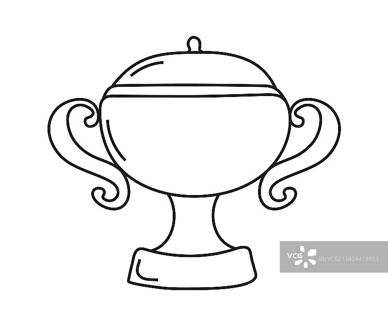 涂鸦风格的优胜者杯图标图片素材