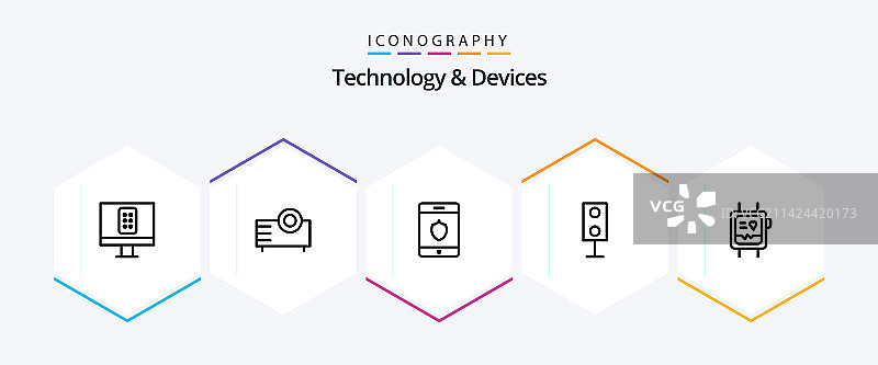 设备25线条图标包，包括健康图片素材