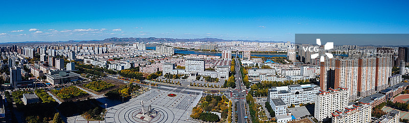 锦州 地标 航拍 渤海大学 万达 太和区 辽西图片素材