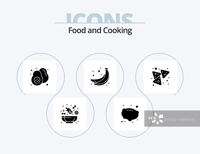食物标志图标包5：玉米片、梨图片素材