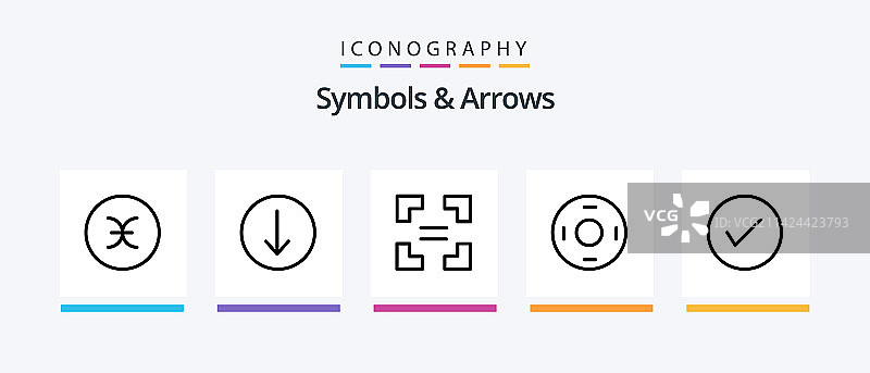 符号和箭头线性图标包 第5辑图片素材