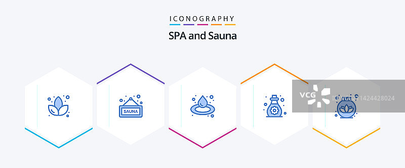 桑拿蓝色图标包（含面霜滴落）图片素材