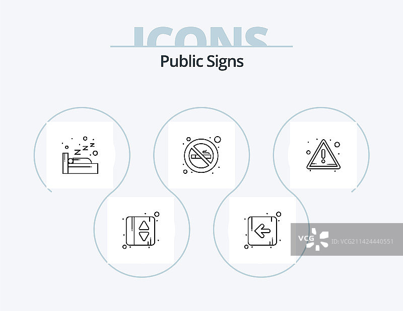 公共标志线性图标包5图标设计图片素材