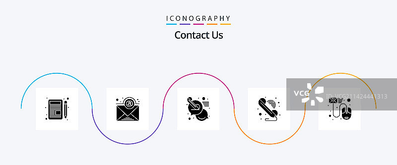 联系我们 Glyph 5 图标包（含文件数据）图片素材