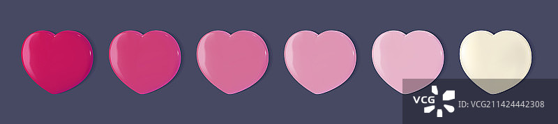 3D糖果爱心气球粉色系列图片素材