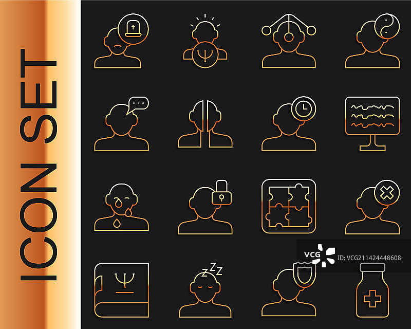 线条镇静药丸解决问题图片素材