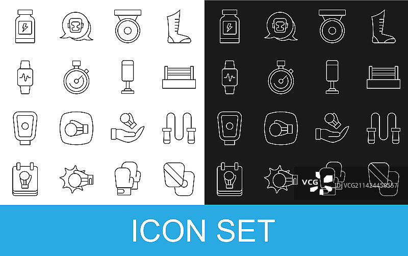 拳击训练手套跳绳拳击台图片素材