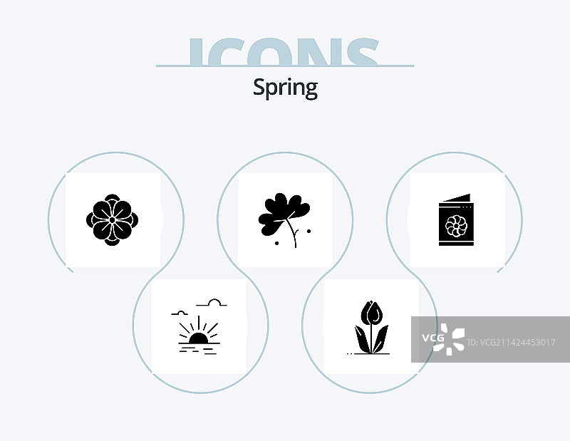 Spring Glyph图标包5图标设计问候图片素材