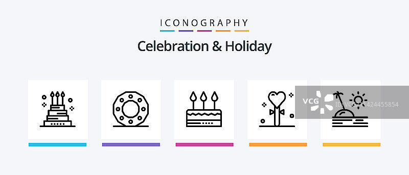 节日庆典线性图标合集图片素材