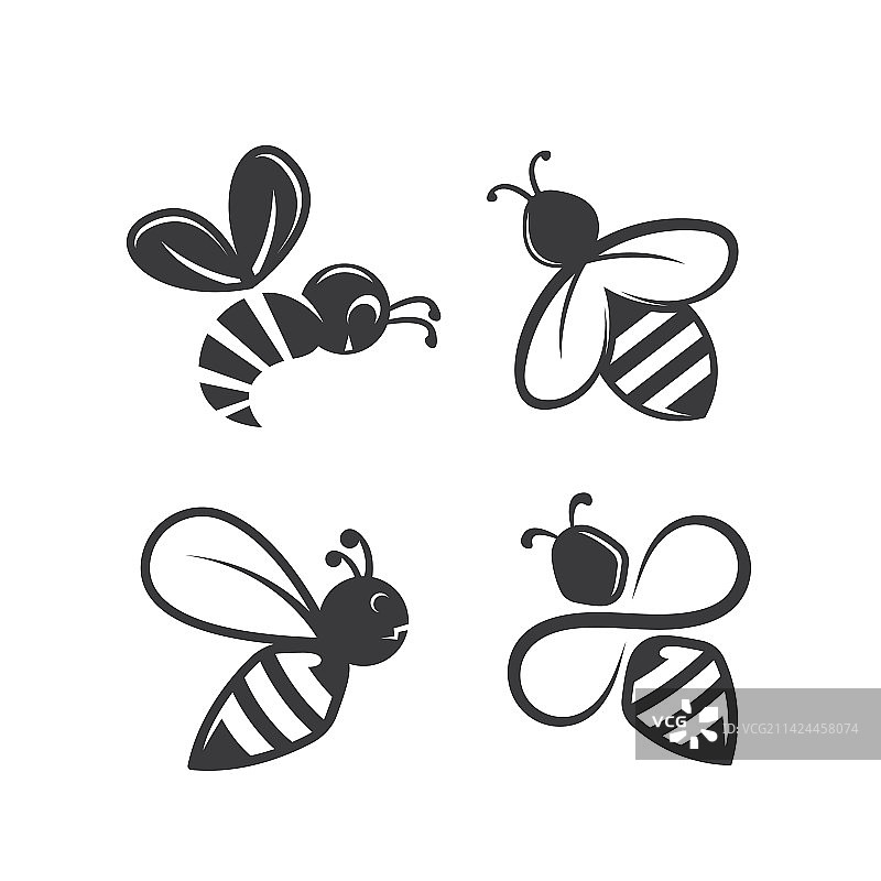 蜜蜂图标设计图片素材
