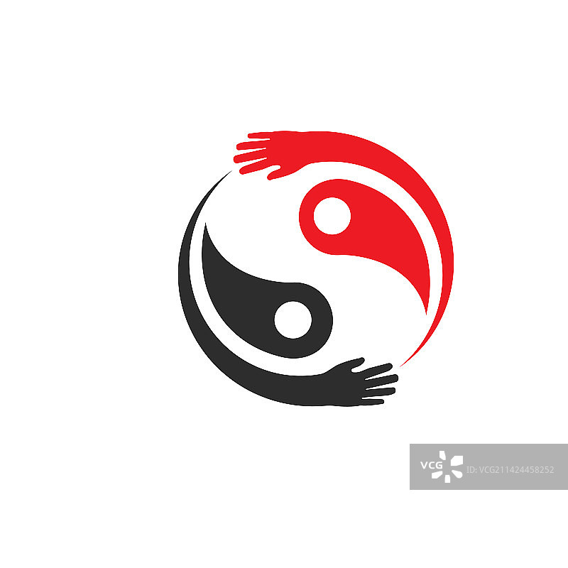 阴阳手图标概念设计图片素材