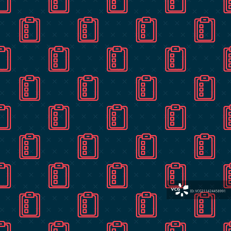 红色线条在线测试调查或清单图片素材