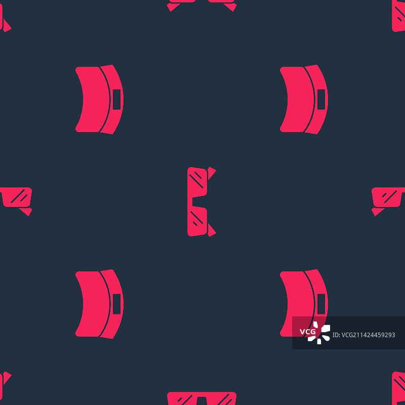 夕阳、遮阳帽和眼镜无缝图案图片素材