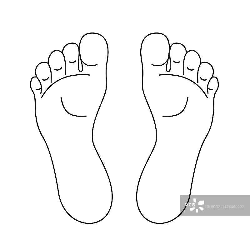 赤脚脚印图标图片素材