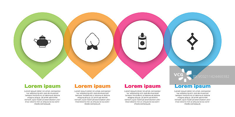 中国风茶道桃子水果场景图片素材