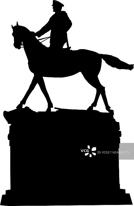 苏联指挥官纪念碑轮廓图片素材