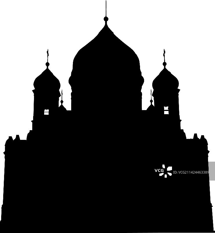 莫斯科救世主大教堂剪影图片素材