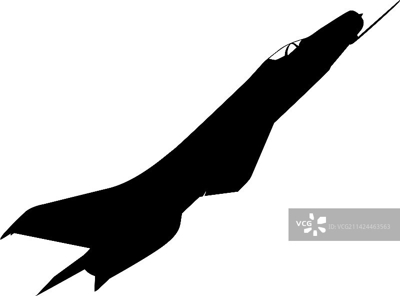 白色背景上的军用飞机轮廓图片素材