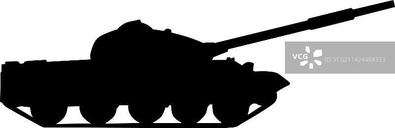 白色背景上的军用坦克轮廓设计图片素材