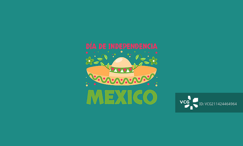 墨西哥独立日扁平设计图片素材