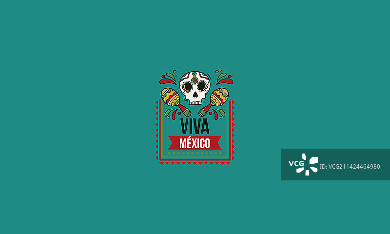 墨西哥独立日扁平设计图片素材