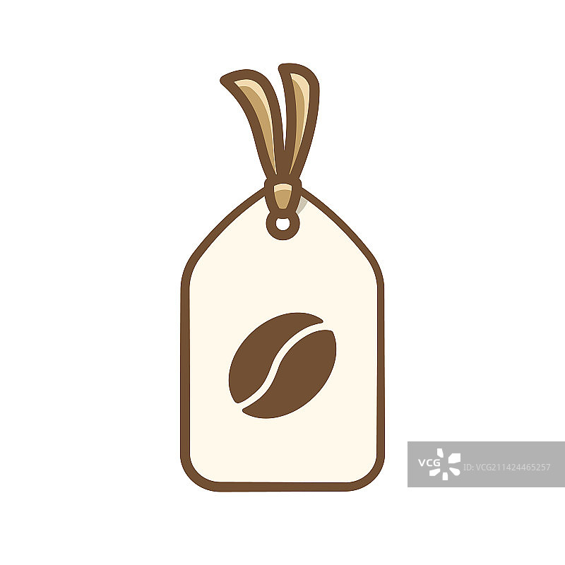 咖啡豆图标纸质标签剪贴画图片素材