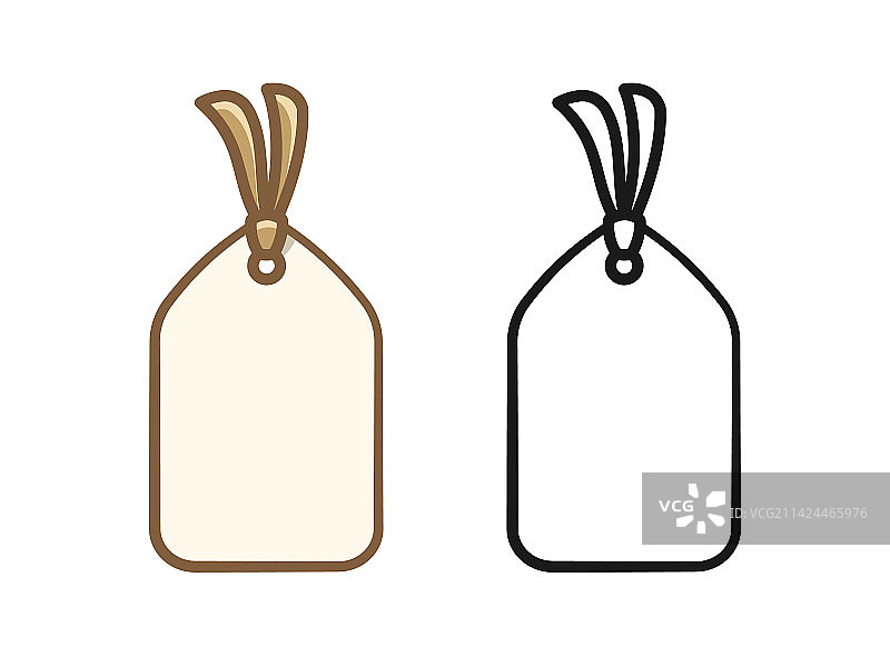 纸质标签空白模板剪贴画卡通轮廓图片素材