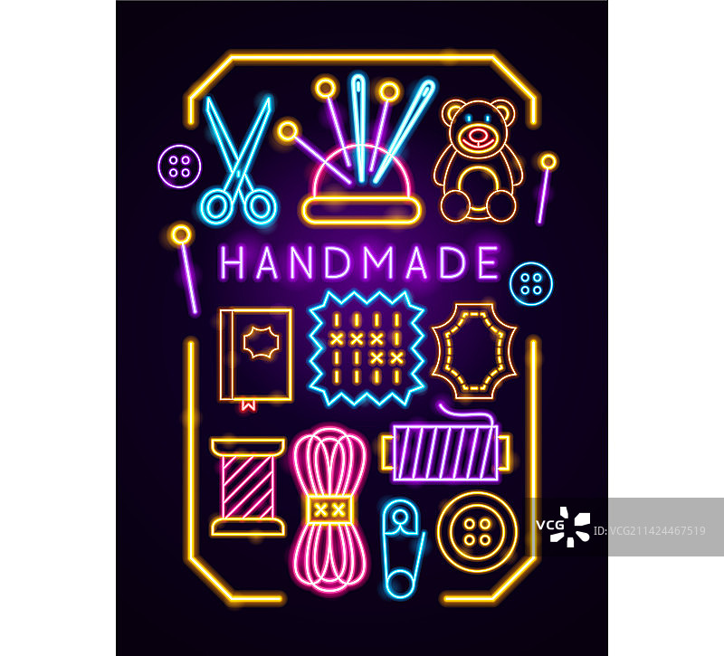 手工霓虹海报图片素材