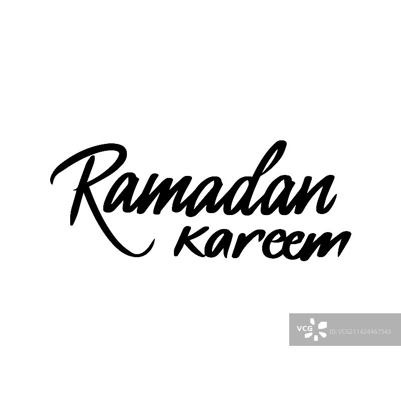 手写斋月节问候语图片素材