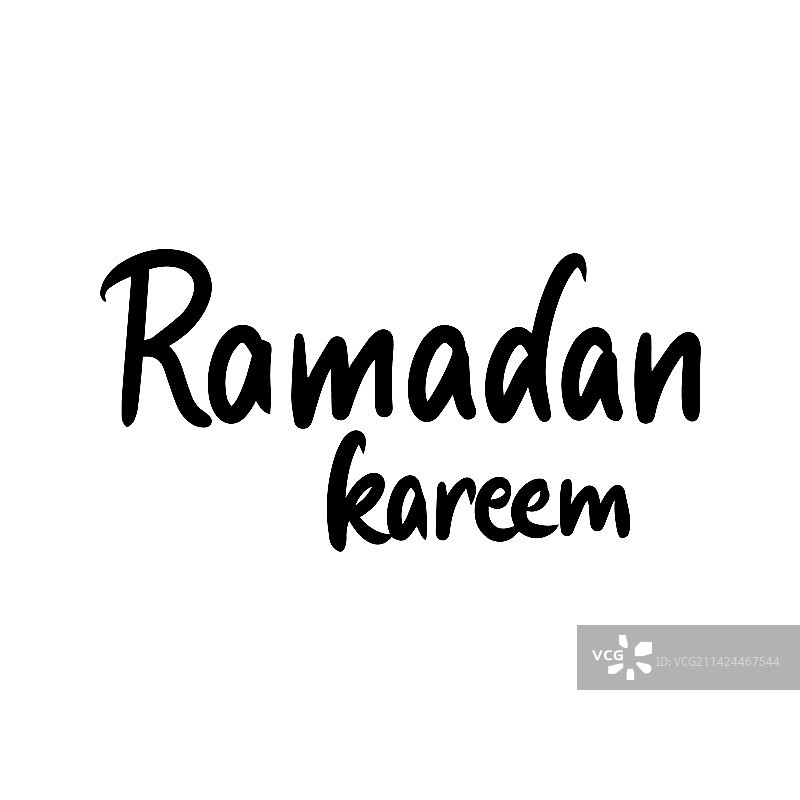 手写斋月节问候语图片素材