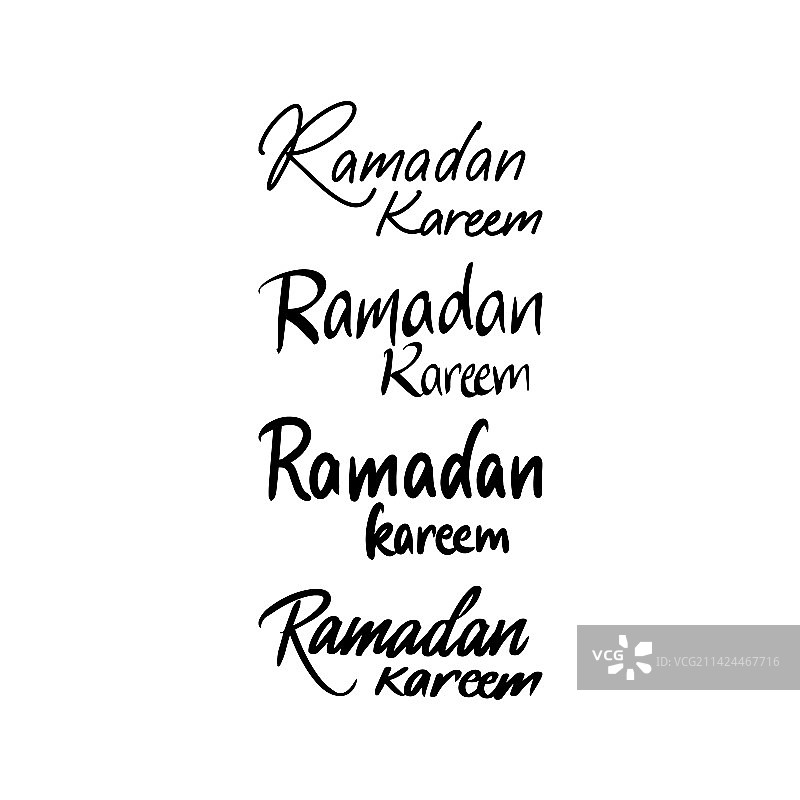 斋月节手写字母设计图片素材