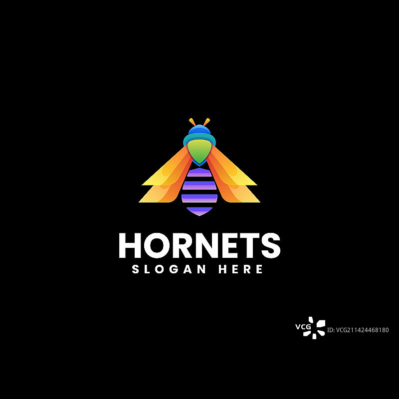 渐变色黄蜂logo图片素材