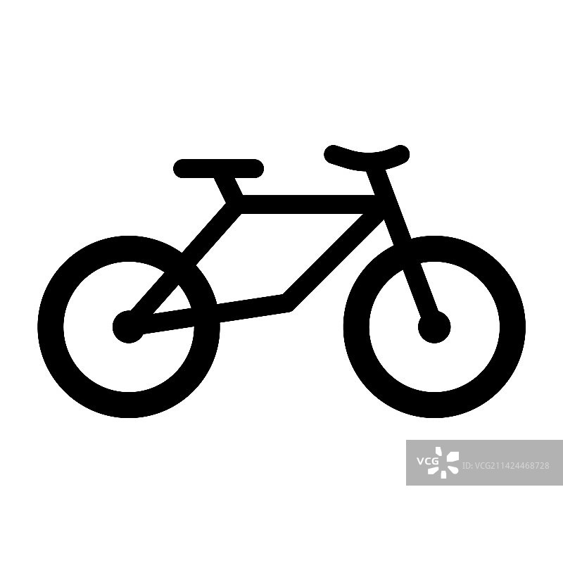 越野自行车图标或自行车停车位图片素材