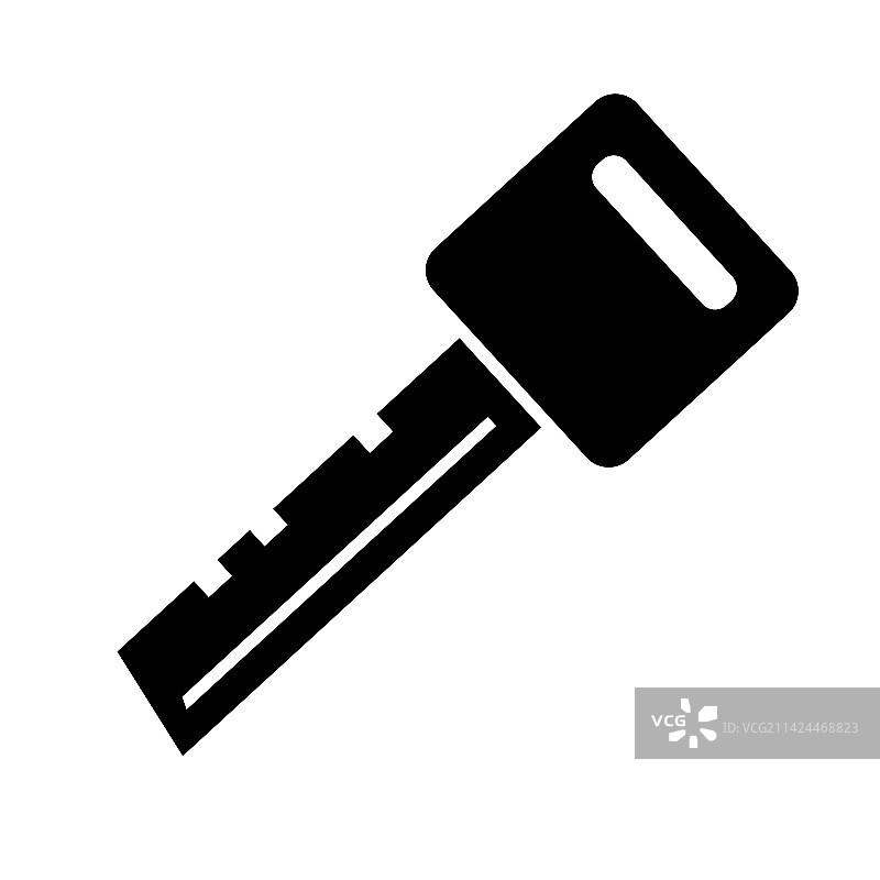 房间钥匙轮廓图标或锁图片素材