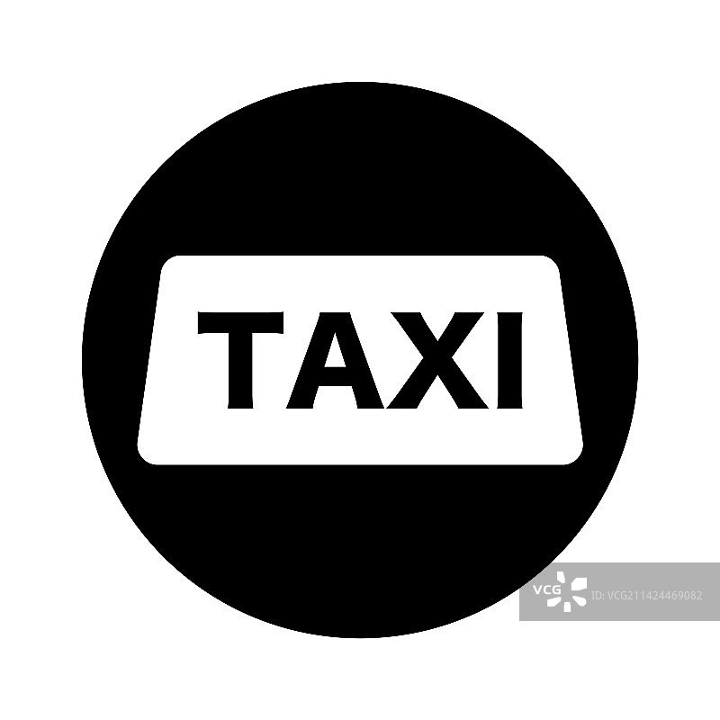 圆形出租车顶灯图标轮廓图片素材