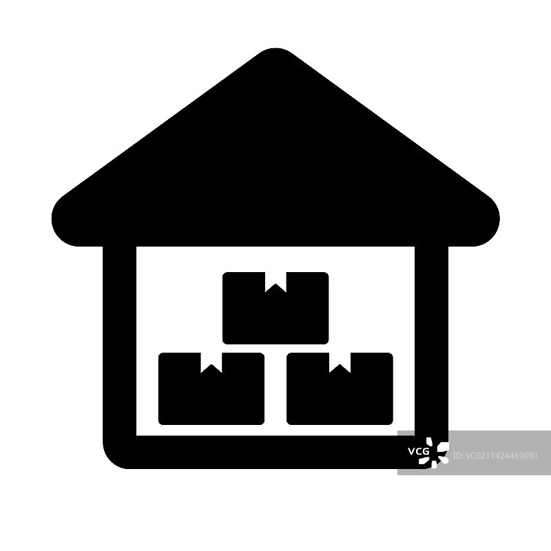 仓库轮廓图标或物流图片素材