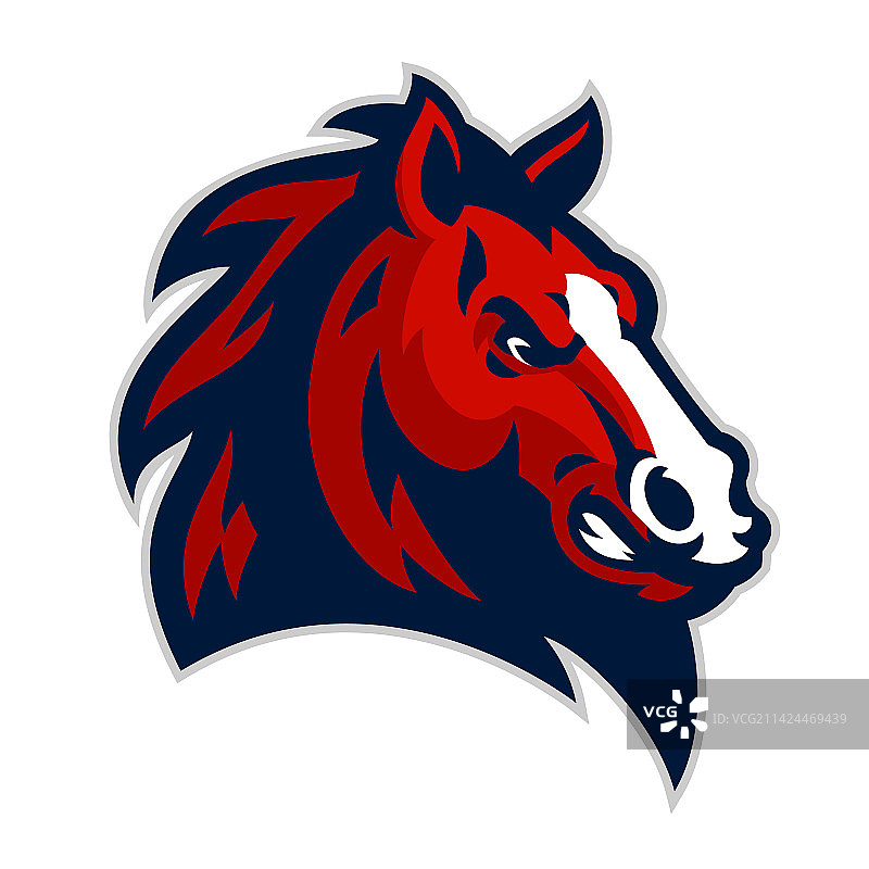 吉祥物运动马头标志图片素材