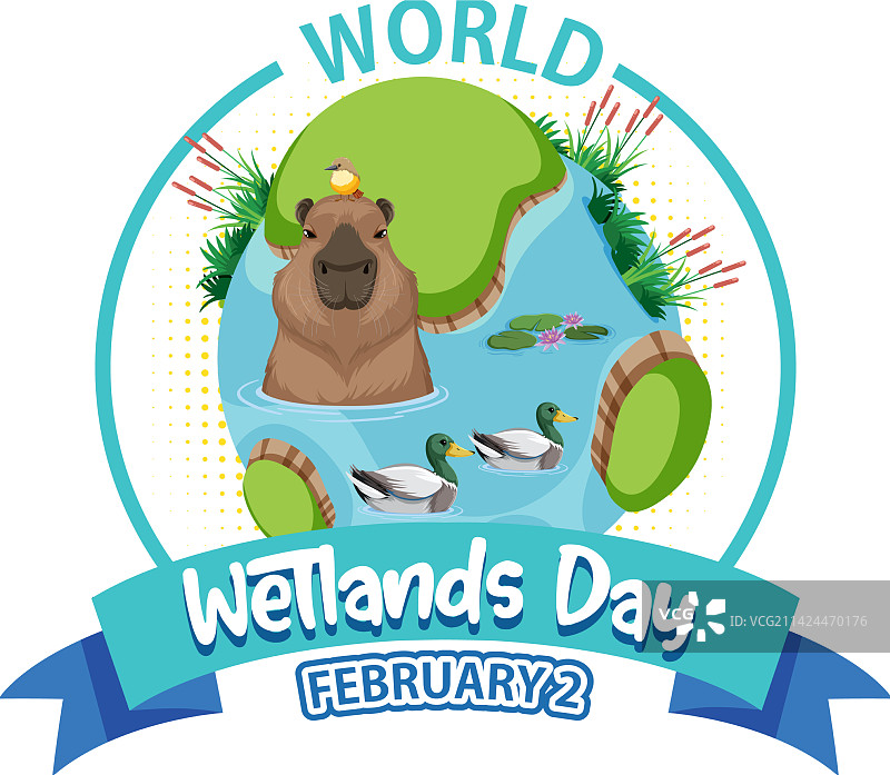 2月世界湿地日图标图片素材